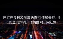 网红在今日凌晨遭遇真相 情绪失控，91网全网炸锅，详情围观，网红9t